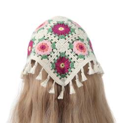 Kopftücher Damen Wickel-Turban-Stirnband, kreativer Strickschal, Haarband für Frauen Mädchen (Farbe : Weiß, Size : One Size) von ONDIAN