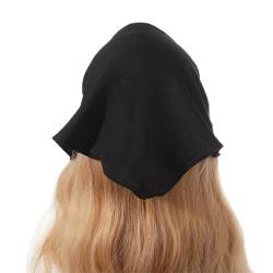 Kopftücher Sommer-Haarband for Damen, gewickeltes Stirnband, Party-Krawatten-Haarband für Frauen Mädchen (Farbe : Black, Size : 87x34cm) von ONDIAN