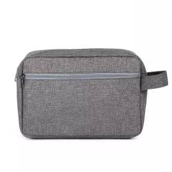 Kulturbeutel Einfache Kulturtasche, Herren-Nass- und Trockentasche, tragbare Aufbewahrungstasche for Damen für Männer, Frauen (Farbe : Grey, Size : 15x21x7.5cm) von ONDIAN