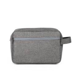 Kulturbeutel Tragbare Kosmetiktasche. Tragbare Reise-Kulturtasche for Herren für Männer, Frauen (Farbe : Grey, Size : 15x21x7.5cm) von ONDIAN