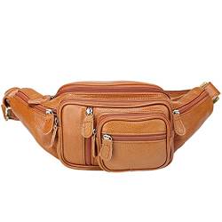 Leder Fanny Pack Taschen Männer Reise Taille Tasche Männlich Gürtel Bum Bag männer Sling Messenger Tasche für Telefon Tasche von ONDIAN