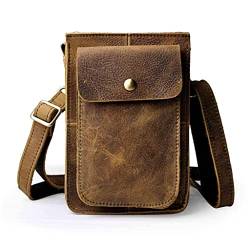 Leder-Multifunktionshaken-Umhängetasche, Umhängetasche, 15,2 cm (6 Zoll) Handytasche, Taillengürteltasche von ONDIAN