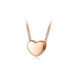 ONDIAN 2023 Halsketten Halsketten für Frauen Herzförmiges Design, einfach und stilvoll, exquisite Anhängerhalskette, die Gesamtlänge beträgt 15,75 Zoll Damenhalskette von ONDIAN