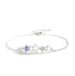 ONDIAN Armbänder für Damen 925 Silber Stern Armband Mädchen Einfaches Stern Armband Vielseitiger Handschmuck für Geburtstag von ONDIAN