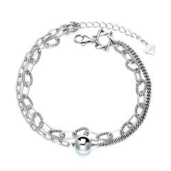 ONDIAN Armbänder für Damen Doppelarmband S925 Ganzkörper-Sterlingsilber Persönlichkeitsschmuck für Geburtstag von ONDIAN