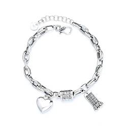 ONDIAN Armbänder für Damen S925 Sterling Silber Abacus Love Stitching Tube Bead Element Zubehör für Geburtstag von ONDIAN