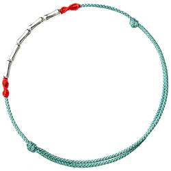 ONDIAN Armband Bambus rotes Seil Fußkettchen weiblich gewebt Transferperle Paar Geschenk Mode von ONDIAN
