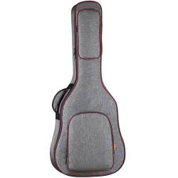 ONDIAN Gitarrentasche Gitarrentasche, verdickter Schulter-Folk-Gitarren-Rucksack für Akustikgitarre (Farbe : Grey, Size : One Size) von ONDIAN