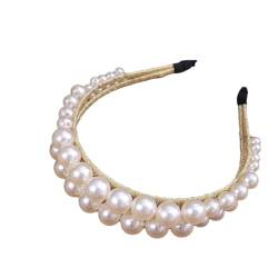 ONDIAN Haarreifen für Damen Einfache Perlenhaarbänder Kopfschmuck Haarbänder Haar Braut Haarreifen Stirnbänder von ONDIAN