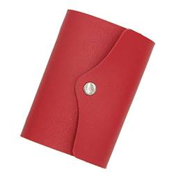 ONDIAN Kreditkartenetui Kartenetui, einfarbig, lässig, einfacher PU-Kartenhalter für Frauen Männer (Farbe : rot, Size : 10.5x8cm) von ONDIAN