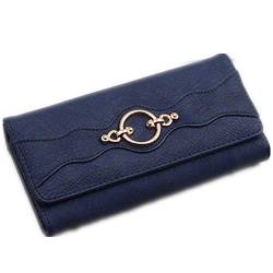 ONDIAN Lange Geldbörse Damen Damen-Geldbörse Dreifache modische Damen-Clutch-Geldbörse Damen Geldbörse (Farbe : B, Size : 23x18.5x3.5cm) von ONDIAN