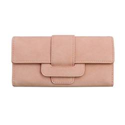 ONDIAN Lange Geldbörse Damen Dreifach gefaltete Damen-Geldbörse mit Retro-Lychee-Muster, Lange Kupplung Damen Geldbörse (Farbe : A, Size : 20x18.5x3.5cm) von ONDIAN