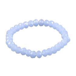 ONDIAN Modisch, bunt, 6 x 8 mm, andere Kristall-Perlen-Seil-Distanz-Armband, Armband für Frauen und Mädchen, 16 6 x 8 mm von ONDIAN