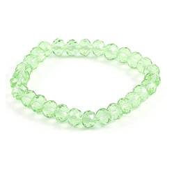 ONDIAN Modisch, bunt, 6 x 8 mm, andere Kristall-Perlen-Seil-Distanz-Armband, Armband für Frauen und Mädchen, 16 6 x 8 mm von ONDIAN