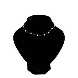ONDIAN Naturstein-Anhänger-Halsketten, Naturstein-Perlen-Halskette, Charm-Augenmuster, Accessoire-Anhänger, Damen-Retro-Mode-Hals von ONDIAN