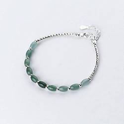 ONDIAN S925-Armband, Damen-Retro-rundes Jade-Armband, ethnischer Stil, Handschmuck für Damen, S925-Armband von ONDIAN