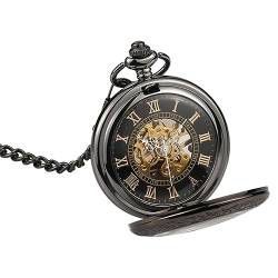 ONDIAN Taschenuhr Vintage Halbautomatische mechanische Retro-Taschenuhr for Herren für Männer Frauen von ONDIAN