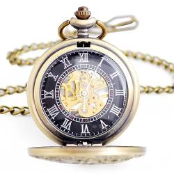 ONDIAN Taschenuhr Vintage Mechanische Taschenuhr, Tourbillon-Armband, Taschenuhr für Männer Frauen von ONDIAN