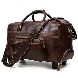 ONDIAN Trolley-Koffer, Retro-Reisetasche, großes Fassungsvermögen, Koffer, Geschäftsreise, Messenger-Tasche, Handtasche von ONDIAN