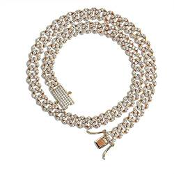 ONDIAN Zubehör-Halskette, Bling-Rhombus-Halskette, 18 Karat vergoldete Kette für Männer und Frauen von ONDIAN