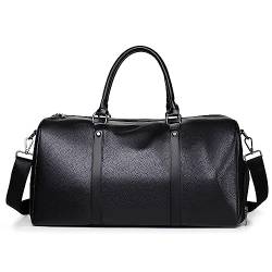 Sporttasche Herren-Reisetasche, einfache Turnbeutel-Umhängetasche Reisetasche (Farbe : Black, Size : 21x43x24cm) von ONDIAN