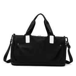 Sporttasche Leichte Sporttasche, Handtasche, Reisetasche Reisetasche (Farbe : Black, Size : 48x21x23cm) von ONDIAN