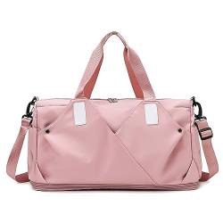 Sporttasche Leichte Sporttasche, Handtasche, Reisetasche Reisetasche (Farbe : Rosa, Size : 48x21x23cm) von ONDIAN