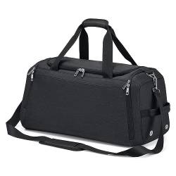 Sporttasche Schulter-Crossbody-Tasche, Trainingstasche, Fußball-Basketball-Tasche Reisetasche (Farbe : Black, Size : 55x27x28cm) von ONDIAN