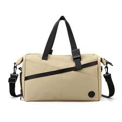 Sporttasche Sport-Gymnastiktasche, Schulter-Crossbody-Tasche Reisetasche (Farbe : Khaki, Size : 41x22x34cm) von ONDIAN