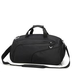 Sporttasche Sport-Trainingstasche for Herren, trockene und nasse Sporttasche, Seesack Reisetasche (Farbe : Black, Size : 53x25x27cm) von ONDIAN