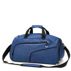 Sporttasche Sport-Trainingstasche for Herren, trockene und nasse Sporttasche, Seesack Reisetasche (Farbe : Blau, Size : 53x25x27cm) von ONDIAN