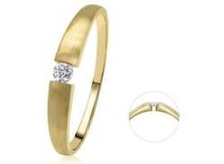 Diamantring ONE ELEMENT "0,05 ct Diamant Brillant Ring aus 585 Gelbgold" Fingerringe Gr. 50, mit Diamant, Gelbgold 585-Diamanten, goldfarben (gold) Damen Diamantringe von ONE ELEMENT