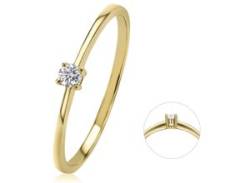 Diamantring ONE ELEMENT "0,07 ct Diamant Brillant Ring aus 585 Gelbgold" Fingerringe Gr. 54, mit Diamant, Gelbgold 585-Diamanten, goldfarben (gold) Damen Diamantringe von ONE ELEMENT