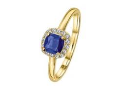 Diamantring ONE ELEMENT "0,12 ct Diamant Brillant Safir Ring aus 585 Gelbgold" Fingerringe Gr. 52, mit Diamant, Gelbgold 585-Diamanten, goldfarben (gold) Damen Diamantringe von ONE ELEMENT