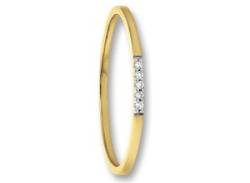 Diamantring ONE ELEMENT "0.03 ct Diamant Brillant Ring aus 585 Gelbgold" Fingerringe Gr. 56, mit Diamant, Gelbgold 585-Diamanten, goldfarben (gold) Damen Diamantringe von ONE ELEMENT