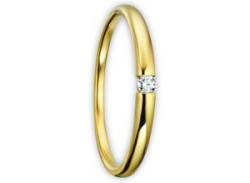 Diamantring ONE ELEMENT "0.04 ct Diamant Brillant Ring aus 585 Gelbgold" Fingerringe Gr. 48, mit Diamant, Gelbgold 585-Diamanten, goldfarben (gold) Damen Diamantringe von ONE ELEMENT