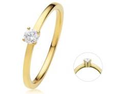 Diamantring ONE ELEMENT "0.15 ct Diamant Brillant Ring aus 585 Gelbgold" Fingerringe Gr. 52, Gelbgold 585-Diamanten, goldfarben (gold) Damen Diamantringe von ONE ELEMENT