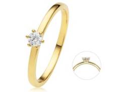 Diamantring ONE ELEMENT "0.15 ct Diamant Brillant Ring aus 750 Gelbgold" Fingerringe Gr. 60, Gelbgold 750-Diamanten, goldfarben (gold) Damen Diamantringe von ONE ELEMENT
