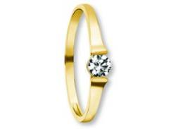Goldring ONE ELEMENT "Zirkonia Ring aus 333 Gelbgold" Fingerringe Gr. 48, mit Zirkonia, Gelbgold 333, goldfarben (gold) Damen Fingerringe von ONE ELEMENT