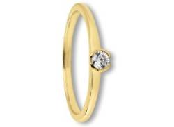 Goldring ONE ELEMENT "Zirkonia Ring aus 333 Gelbgold" Fingerringe Gr. 48, mit Zirkonia, Gelbgold 333, goldfarben (gold) Damen Fingerringe von ONE ELEMENT