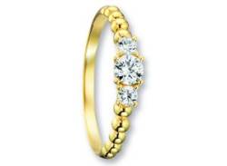 Goldring ONE ELEMENT "Zirkonia Ring aus 333 Gelbgold" Fingerringe Gr. 51, mit Zirkonia, Gelbgold 333, goldfarben (gold) Damen Fingerringe von ONE ELEMENT