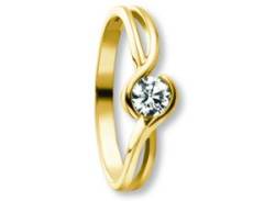 Goldring ONE ELEMENT "Zirkonia Ring aus 333 Gelbgold" Fingerringe Gr. 52, mit Zirkonia, Gelbgold 333, goldfarben (gold) Damen Fingerringe von ONE ELEMENT