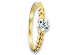 Goldring ONE ELEMENT "Zirkonia Ring aus 333 Gelbgold" Fingerringe Gr. 54, mit Zirkonia, Gelbgold 333, goldfarben (gold) Damen Fingerringe von ONE ELEMENT
