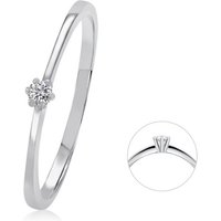 ONE ELEMENT Diamantring 0,03 ct Diamant Brillant Ring aus 585 Weißgold, Damen Gold Schmuck von ONE ELEMENT