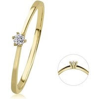 ONE ELEMENT Diamantring 0,05 ct Diamant Brillant Ring aus 585 Gelbgold, Damen Gold Schmuck von ONE ELEMENT