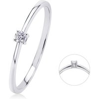 ONE ELEMENT Diamantring 0,05 ct Diamant Brillant Ring aus 585 Weißgold, Damen Gold Schmuck von ONE ELEMENT