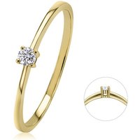 ONE ELEMENT Diamantring 0,07 ct Diamant Brillant Ring aus 585 Gelbgold, Damen Gold Schmuck von ONE ELEMENT