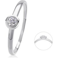 ONE ELEMENT Diamantring 0,08 ct Diamant Brillant Ring aus 585 Weißgold, Damen Gold Schmuck von ONE ELEMENT