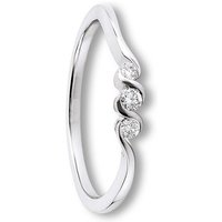 ONE ELEMENT Diamantring 0.1 ct Diamant Brillant Ring aus 585 Weißgold, Damen Gold Schmuck von ONE ELEMENT