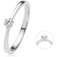 ONE ELEMENT Diamantring 0.1 ct Diamant Brillant Ring aus 585 Weißgold, Damen Gold Schmuck von ONE ELEMENT